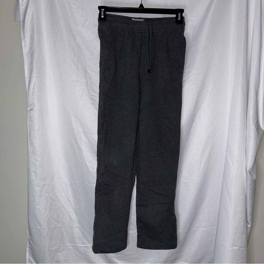Champion Sweatpants Straight Leg Solid Gray Men's Pants Workout Bottoms S